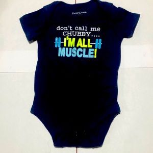 Onesie  3-6 months navy blue / lightly used / good condition/Baby Clothes